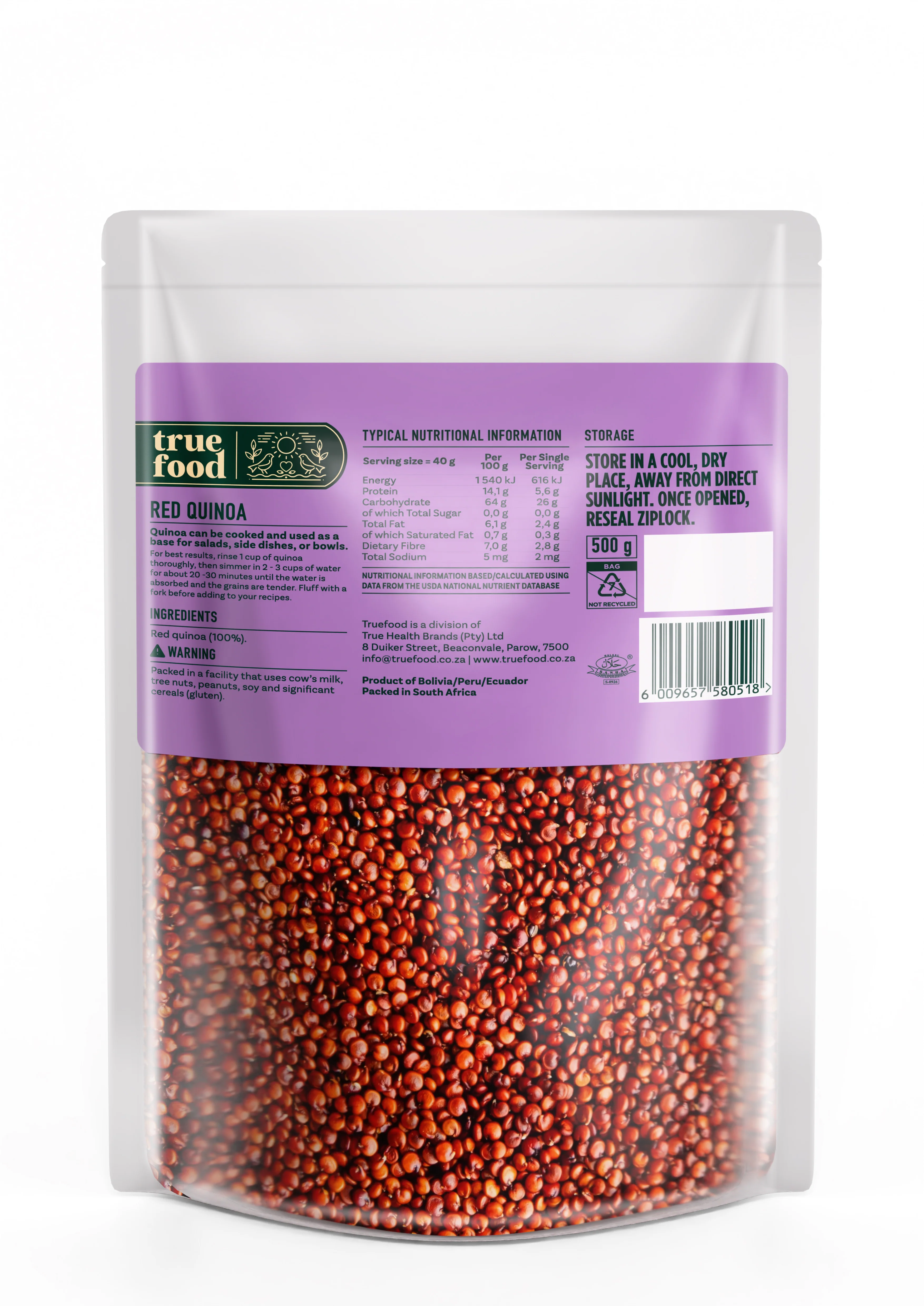 Truefood - Quinoa Red  500g - Image 2
