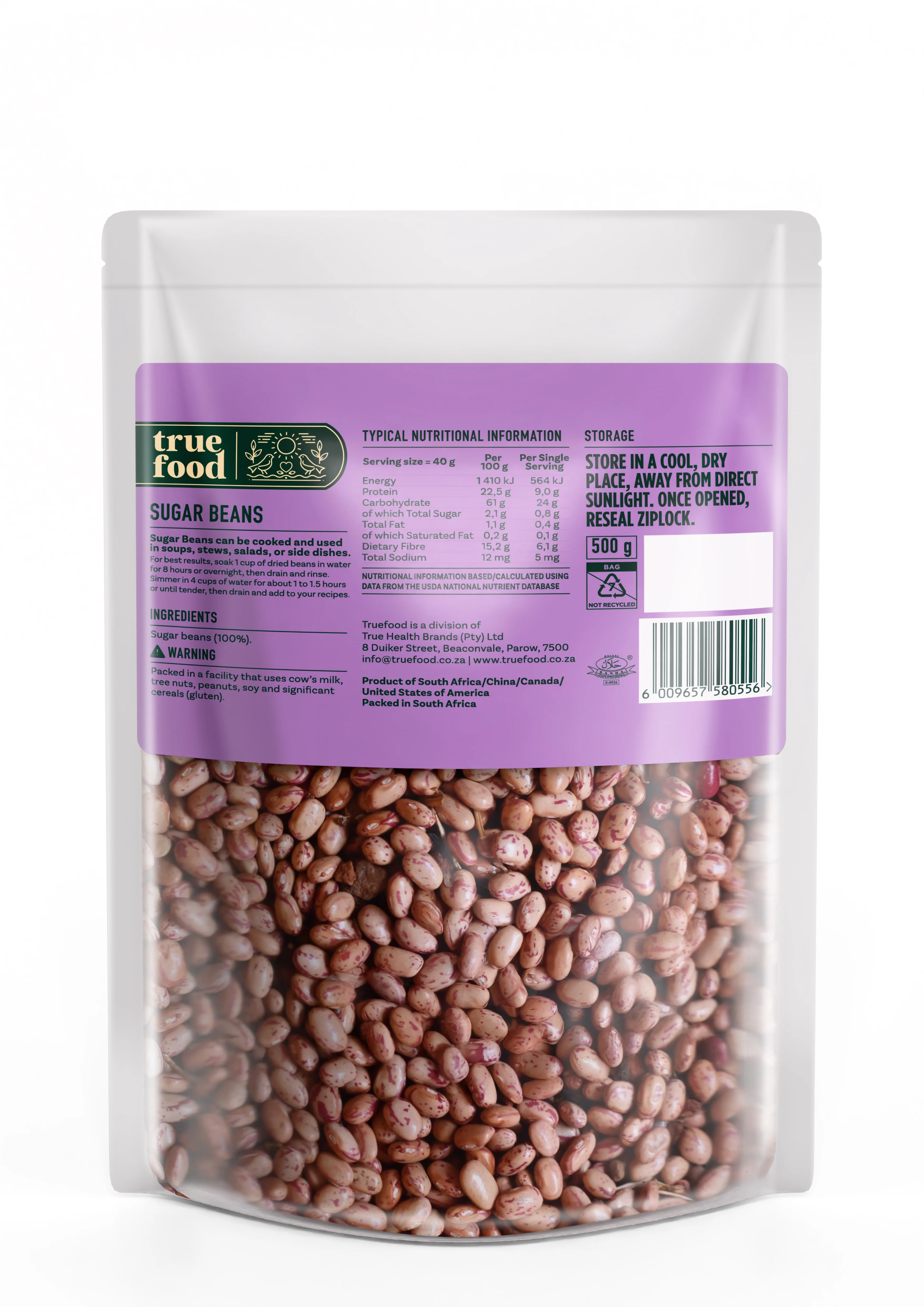 Truefood - Sugar Beans 500g - Image 2