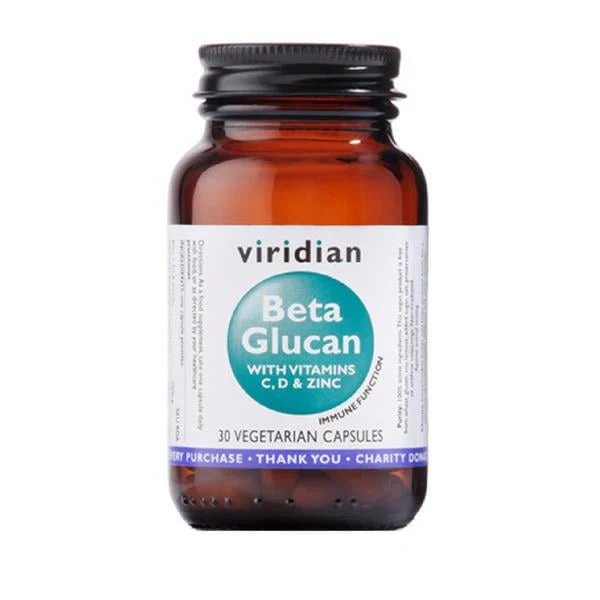 Viridian - BetaGlucan With Vitamins C D & Zinc 30s