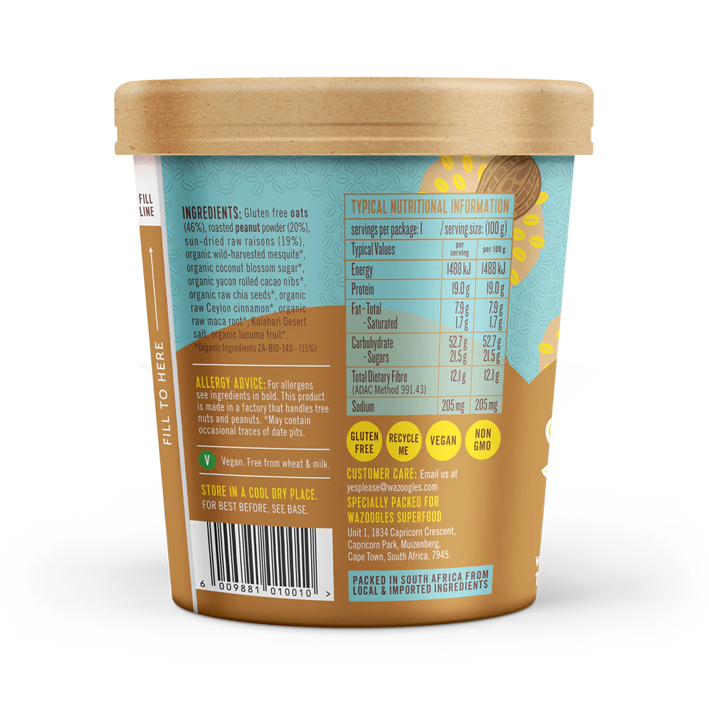 Wazoogles - Oat Pot Peanut Butter & Jam 100g - Image 2
