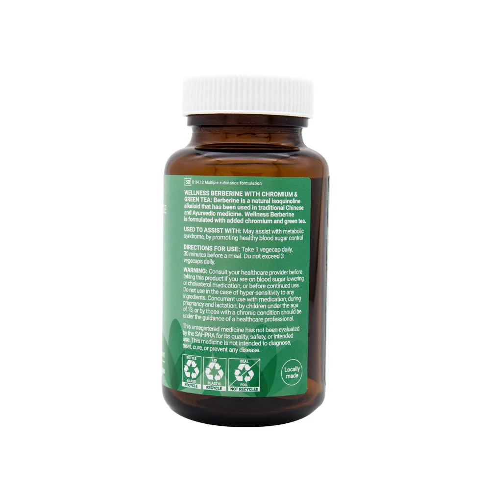Wellness - Berberine With Chromium & Green Tea 30s - Image 2