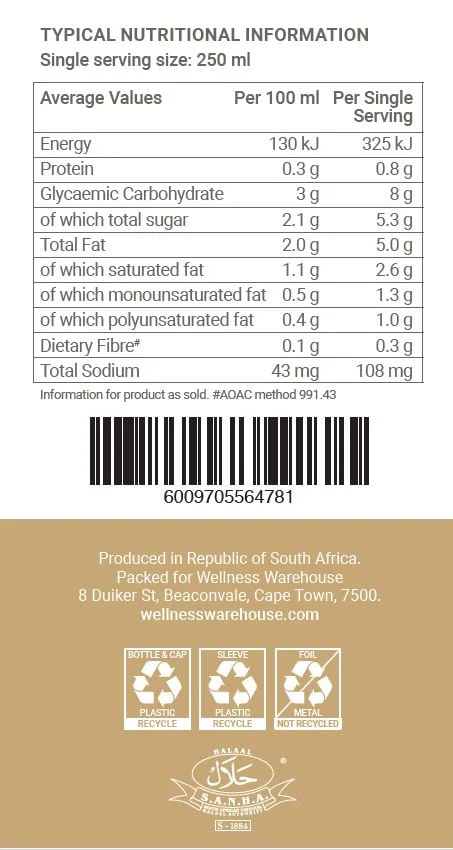 Wellness - Oat Milk Unsweetened Barista 1lt - Image 2