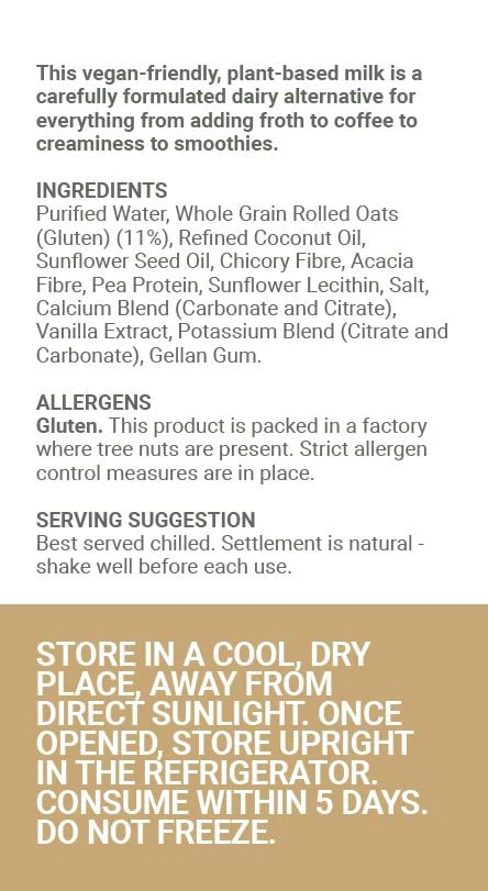 Wellness - Oat Milk Unsweetened Barista 1lt - Image 3