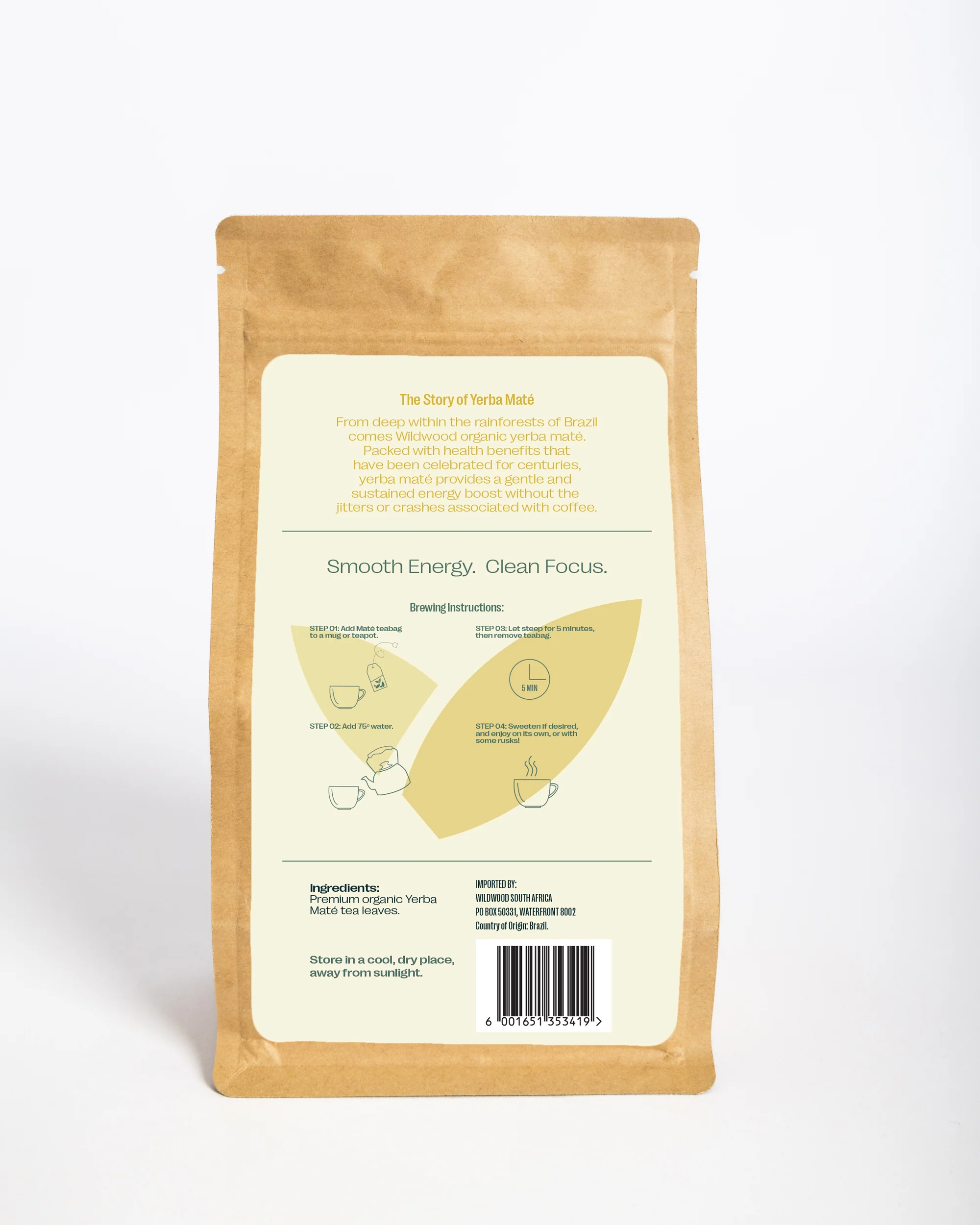 Wildwood Organic Yerba Mate Tea Bags 100g - Image 2