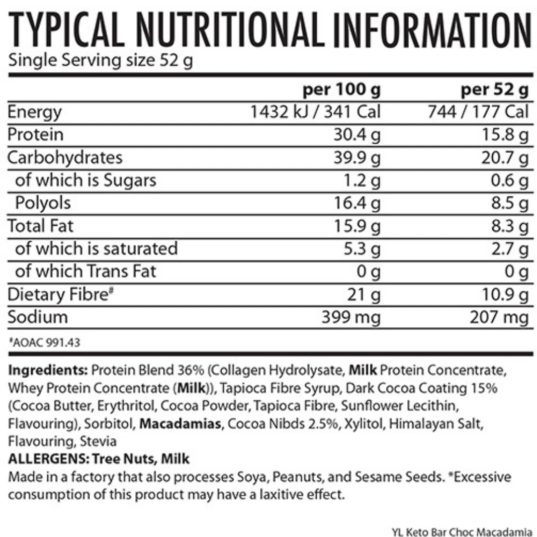 Youthful Living - Bar Keto Collagen Macadamia 52g - Image 2