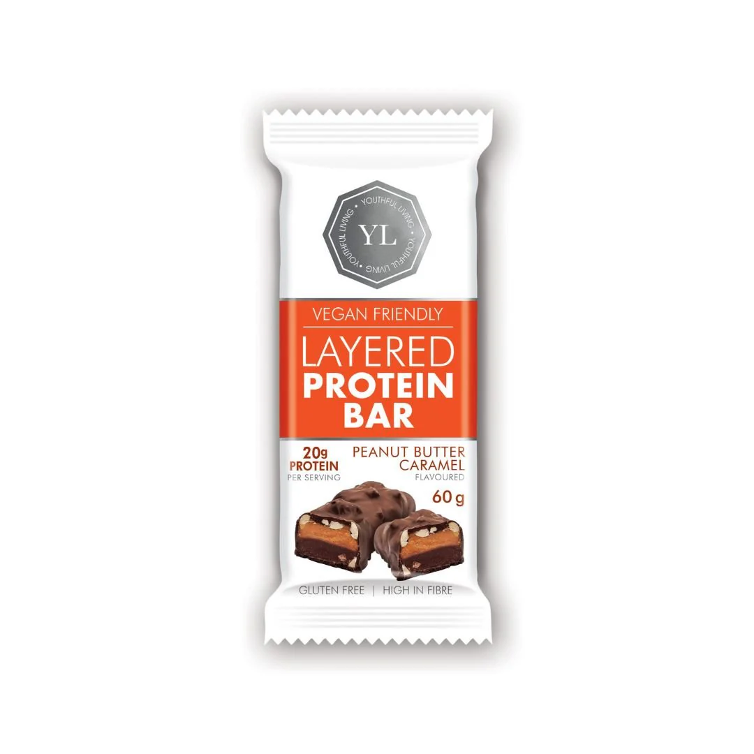 Youthful Living - Bar Protein Layered Peanut Butter Caramel 60g