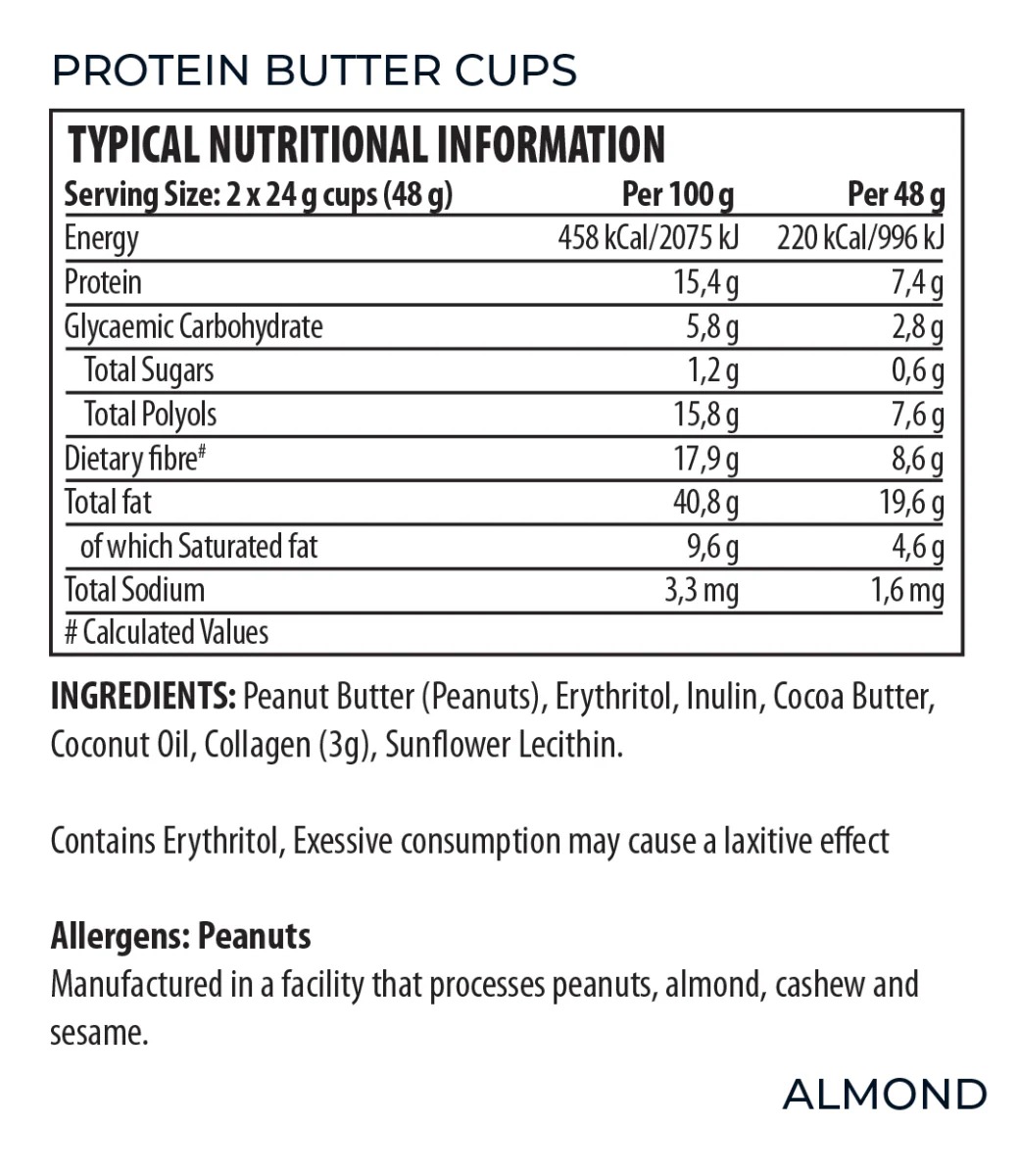 Youthful Living - Protein Almond Cups 2 x 24g - Image 2