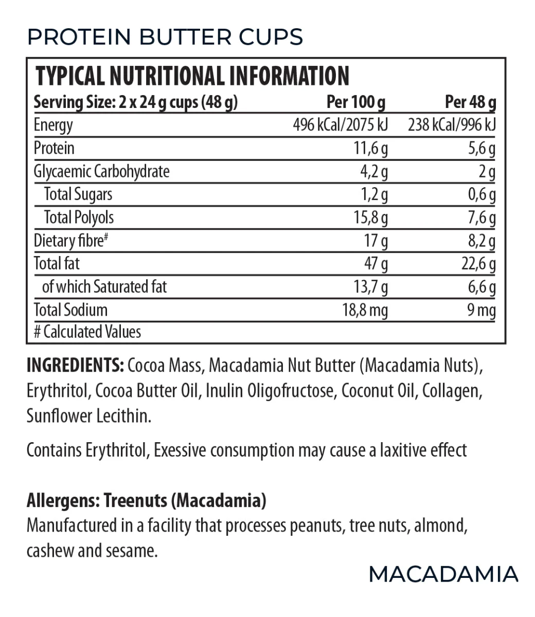 Youthful Living - Protein Macadamia Cups 2 x 24g - Image 2